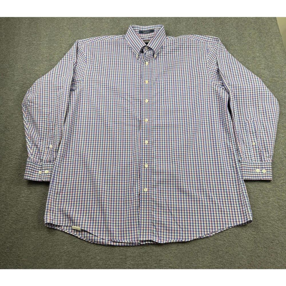 Bullington Men's Wrinkle‎ Free Cotton Button Down Shirt Size Large